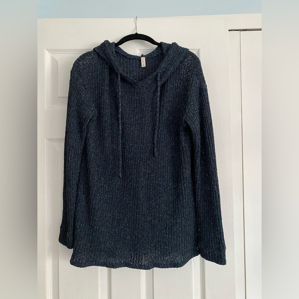 Ladies net hoodie in blue size large
